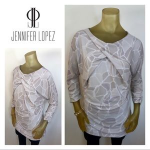 JLO Jennifer Lopez Blouse Geometric Dressy Size L